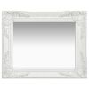 Wall Mirror Baroque Style 19.7"x15.7" White