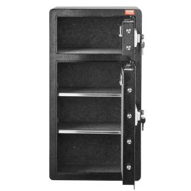 VEVOR Double Door 7.2 cu.ft Safe Box with Key Lock Password Cabinet Black, organize cash, passports, jewelry, gold, watches and documents