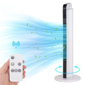 35" Oscillating Tower Fan, 35 dB Quiet  Standing Bladeless Fans w/ Remote 7H Timer 3 Speeds