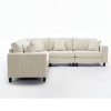 [NEW PACKAGING UPGRADE]Oversized Modular Sectional Sofa Set, L Shaped Couch,Corduroy ,Upholstered,Deep Seat,,5 Seat,5 Throw pillow and 6 back cushion