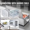 VEVOR Refrigerated Condiment Prep Station, 140 W Countertop Refrigerated Condiment Station, with 3 1/3 Pans & 4 1/6 Pans