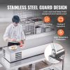 VEVOR Refrigerated Condiment Prep Station, 140 W Countertop Refrigerated Condiment Station, with 3 1/3 Pans & 4 1/6 Pans