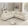 [NEW PACKAGING UPGRADE]Oversized Modular Sectional Sofa Set, L Shaped Couch,Corduroy ,Upholstered,Deep Seat,,5 Seat,5 Throw pillow and 6 back cushion
