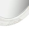 Wall Mirror Baroque Style 19.7"x23.6" White