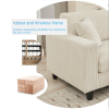 [NEW PACKAGING UPGRADE]Oversized Modular Sectional Sofa Set, L Shaped Couch,Corduroy ,Upholstered,Deep Seat,,5 Seat,5 Throw pillow and 6 back cushion