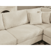 [NEW PACKAGING UPGRADE]Oversized Modular Sectional Sofa Set, L Shaped Couch,Corduroy ,Upholstered,Deep Seat,,5 Seat,5 Throw pillow and 6 back cushion