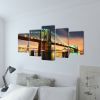 Canvas Wall Print Set Brooklyn Bridge 39" x 20"