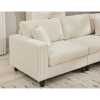 [NEW PACKAGING UPGRADE]Oversized Modular Sectional Sofa Set, L Shaped Couch,Corduroy ,Upholstered,Deep Seat,,5 Seat,5 Throw pillow and 6 back cushion