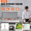 VEVOR Refrigerated Condiment Prep Station, 140 W Countertop Refrigerated Condiment Station, with 3 1/3 Pans & 4 1/6 Pans