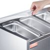 VEVOR Refrigerated Condiment Prep Station, 140 W Countertop Refrigerated Condiment Station, with 3 1/3 Pans & 4 1/6 Pans