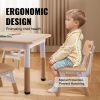 VEVOR Kids Table and 4 Chairs Set, Height Adjustable Toddler Table and Chair Set, Graffiti Desktop, Children Multi-Activity Table for Art, Craft