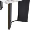 Modern minimalist rectangular dining table, white imitation marble tabletop