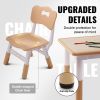 VEVOR Kids Table and 4 Chairs Set, Height Adjustable Toddler Table and Chair Set, Graffiti Desktop, Children Multi-Activity Table for Art, Craft