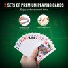 VEVOR Poker Chip Set, 300-Piece Poker Set, Complete Poker Playing Game Set with Aluminum Carrying Case, 11.5 Gram Casino Chips, Cards