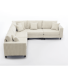 [NEW PACKAGING UPGRADE]Oversized Modular Sectional Sofa Set, L Shaped Couch,Corduroy ,Upholstered,Deep Seat,,5 Seat,5 Throw pillow and 6 back cushion