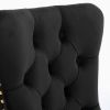 Furniture, Collection Modern, High-end Tufted Solid Wood Contemporary Velvet Upholstered Dining Chair with Golden Stainless Steel Plating Legs