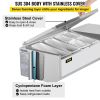 VEVOR Refrigerated Condiment Prep Station, 48-Inch, 10.8Qt Sandwich/Salad Prep Table with 2 1/3 Pans & 4 1/6 Pans