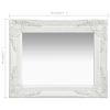 Wall Mirror Baroque Style 19.7"x15.7" White