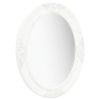 Wall Mirror Baroque Style 19.7"x23.6" White