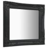 Wall Mirror Baroque Style 19.7"x19.7" Black