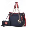 MKF Collection Lina Tote Handbag with Wristlet Wallet Vegan Leather Crossover Women's Purse by Mia K