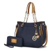 MKF Collection Lina Tote Handbag with Wristlet Wallet Vegan Leather Crossover Women's Purse by Mia K