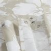 Muwago Vintage White Large Print Shower Curtain Beige Waterproof And Anti-Mould Bathing Partition Curtain Fabric Bathroom Decor